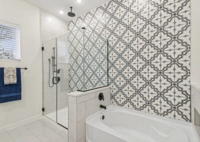 Master bathroom in Stone Oak townhome