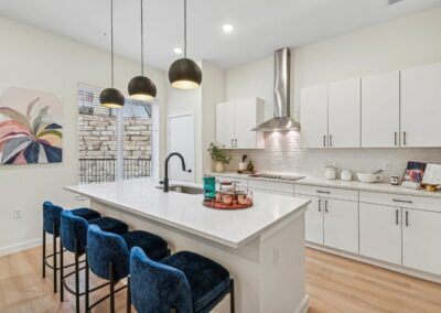 Modern kitchen in Stone Oak townhome