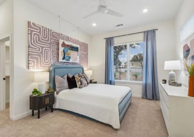 Spacious bedroom in Stone Oak townhome