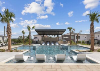 Resort style pool in Stone Oak townhome