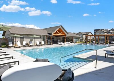 Pool views in luxury northeast San Antonio townhome community