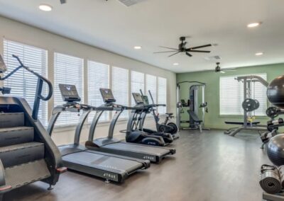 State of the art fitness center in luxury northeast San Antonio townhome community
