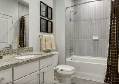 Spa-like bathroom with granite finishes at SA1351 in San Antonio - Apartment Buddy