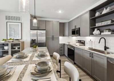 Luxury Kitchen with granite countertops and stainless appliances at SA1353 in New Braunfels - Apartment Buddy.