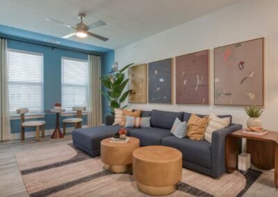 Spacious designer living room at SA1351 in San Antonio - Apartment Buddy